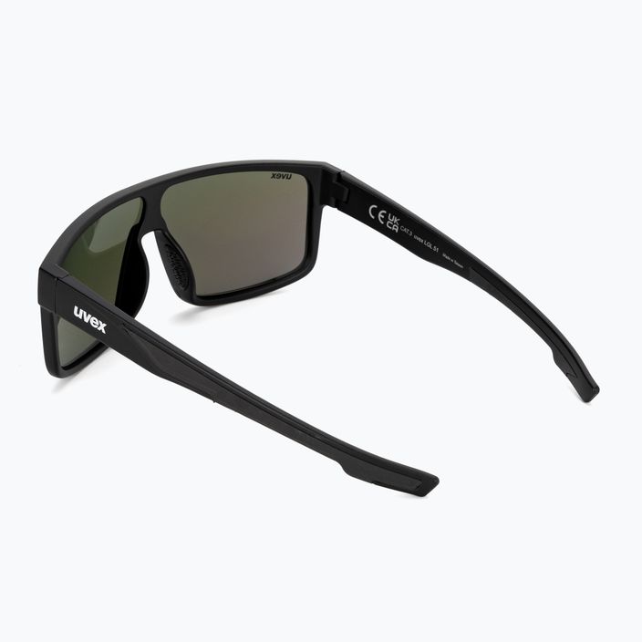 UVEX sunglasses LGL 51 black matt/mirror green 53/3/025/2215 2