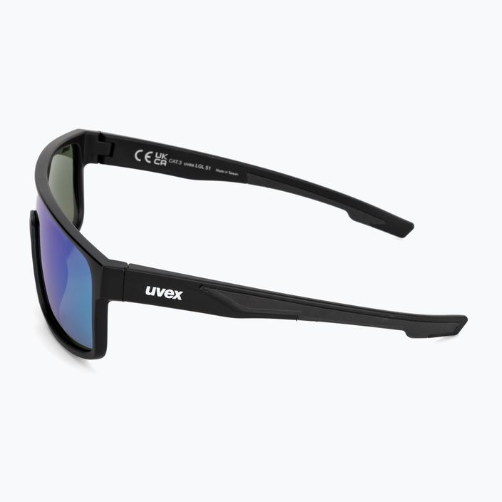 UVEX sunglasses LGL 51 black matt/mirror green 53/3/025/2215 4