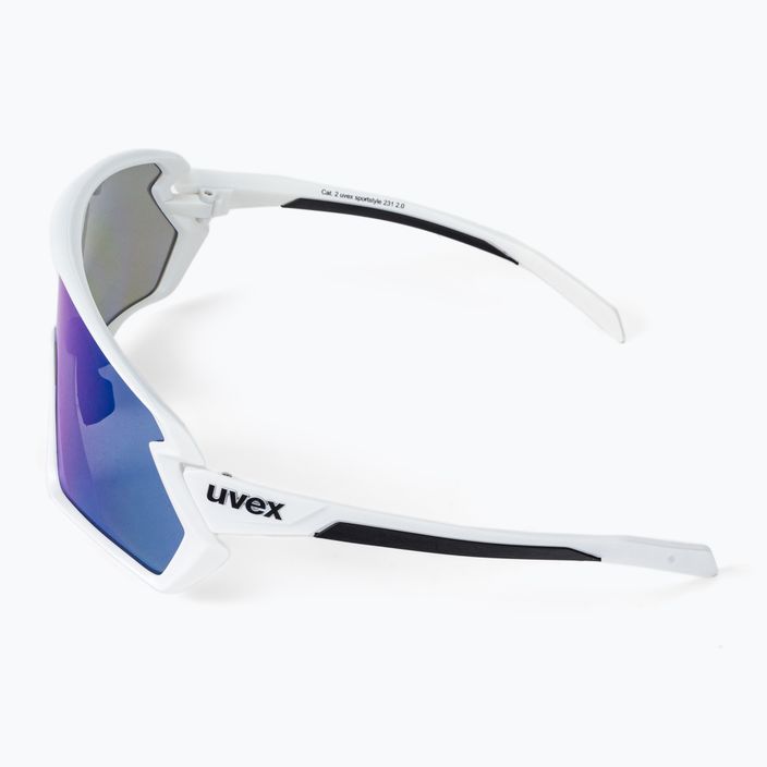 UVEX Sportstyle 231 2.0 white mat/mirror blue cycling goggles 53/3/026/8806 4