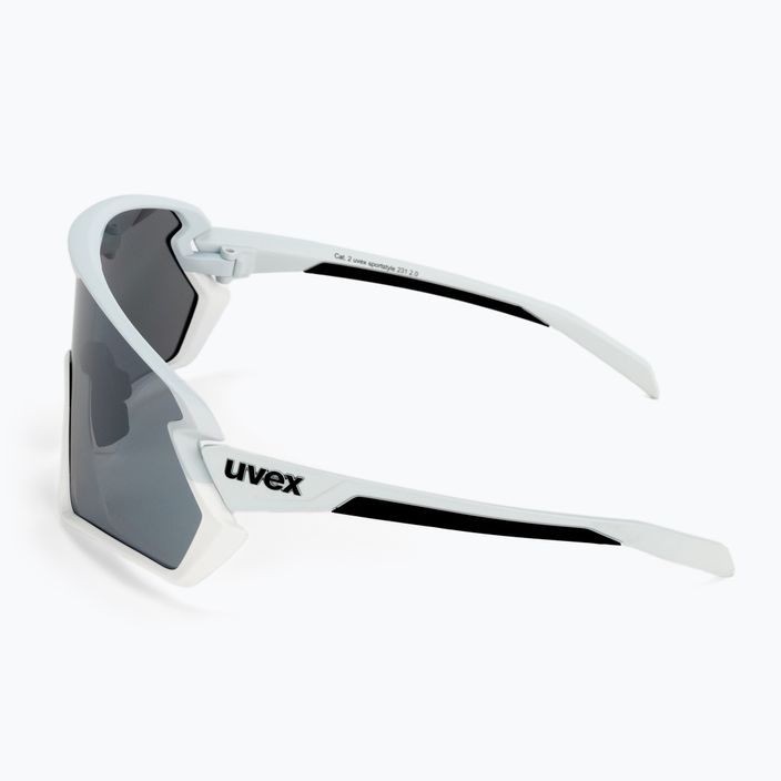 UVEX Sportstyle 231 2.0 cloud white mat/mirror silver cycling glasses 53/3/026/8116 4