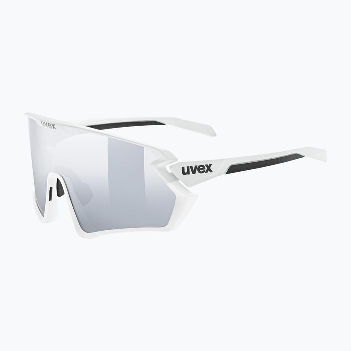 UVEX Sportstyle 231 2.0 cloud white mat/mirror silver cycling glasses 53/3/026/8116 5