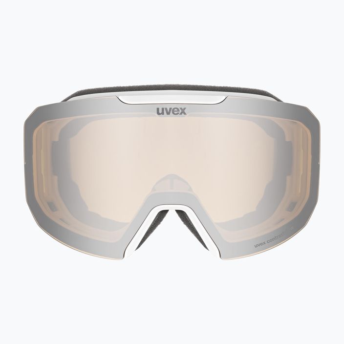 UVEX Evidnt Attract CV S2 ski goggles white matt/mirror silver/contr yellow/clear 2