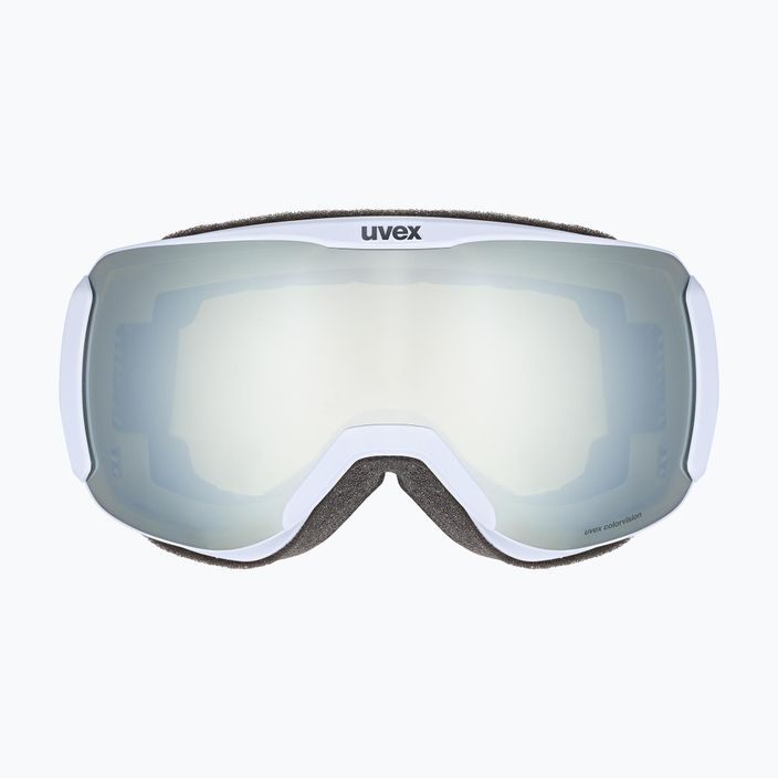 Women's ski goggles UVEX Downhill 2100 CV WE S2 arctic blue matt/mirror white/colorvision green 2