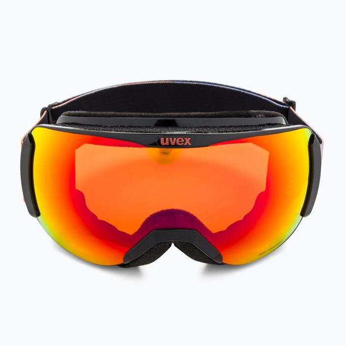 UVEX Downhill 2100 CV S2 ski goggles black shiny/mirror scarlet/colorvision orange 2