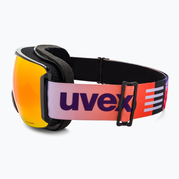 UVEX Downhill 2100 CV S2 ski goggles black shiny/mirror scarlet/colorvision orange 4