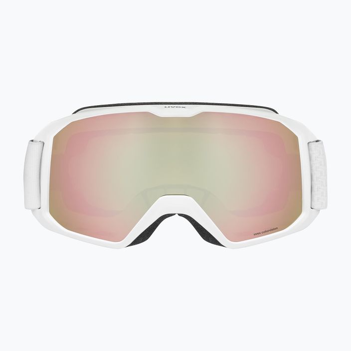 UVEX Xcitd CV S2 ski goggles white matt/morror rose/colorvision green 2