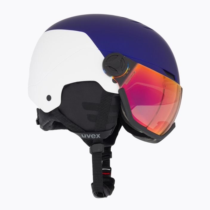 Ski helmet UVEX Wanted Visor purple bash/mirror red smoke 4