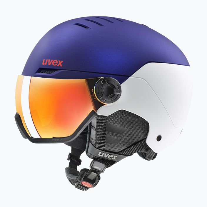 Ski helmet UVEX Wanted Visor purple bash/mirror red smoke 6