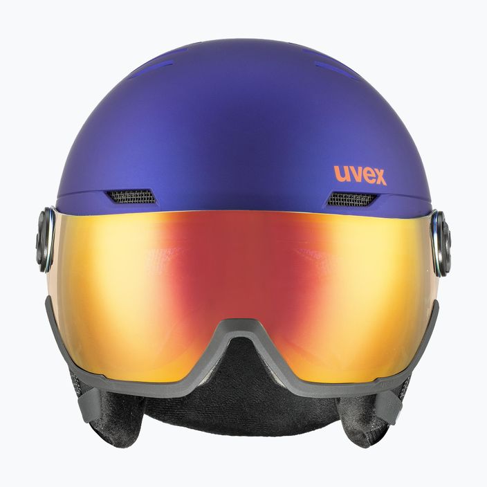 Ski helmet UVEX Wanted Visor purple bash/mirror red smoke 7