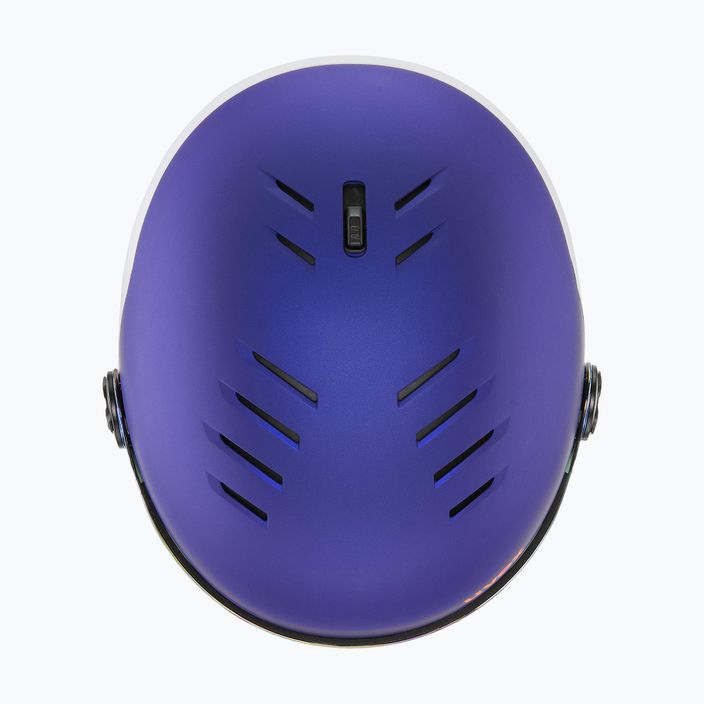 Ski helmet UVEX Wanted Visor purple bash/mirror red smoke 9