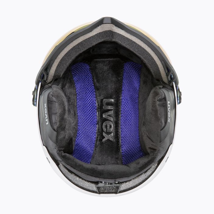 Ski helmet UVEX Wanted Visor purple bash/mirror red smoke 10
