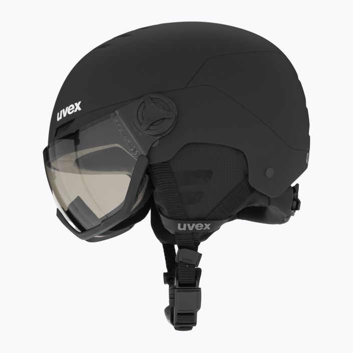 Ski helmet UVEX Wanted Visor Pro V black matt/variomatc smoke 5
