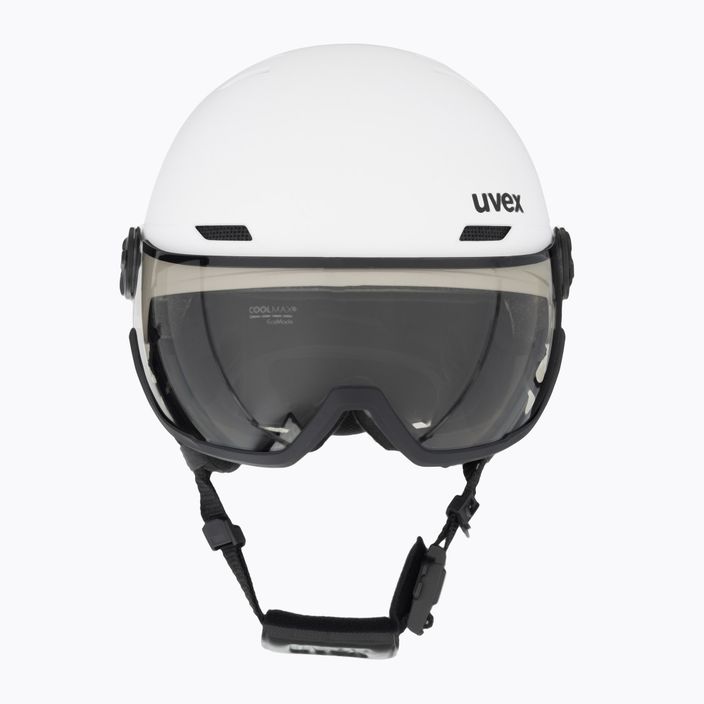 Ski helmet UVEX Wanted Visor Pro V white matt/variomatc smoke 2