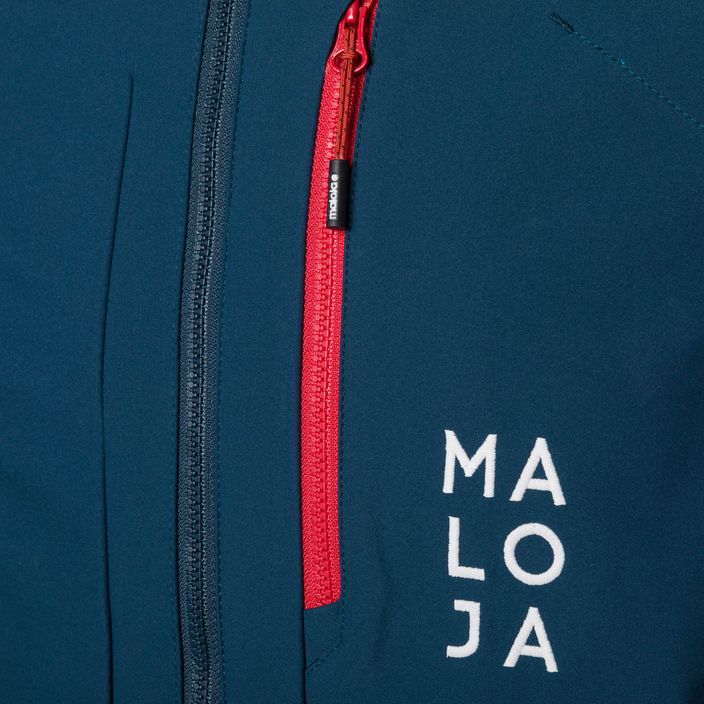Maloja EuleM men's softshell jacket navy blue and red 34230-1-8686 3