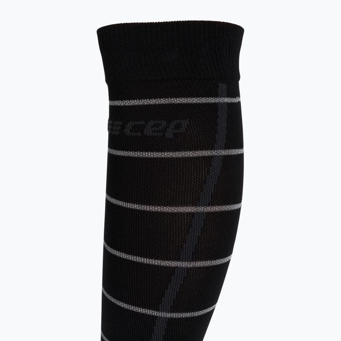 CEP Reflective women's running compression socks black WP405Z 3