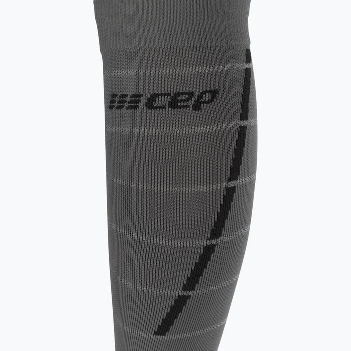 CEP Reflective grey women's compression running socks WP402Z 3