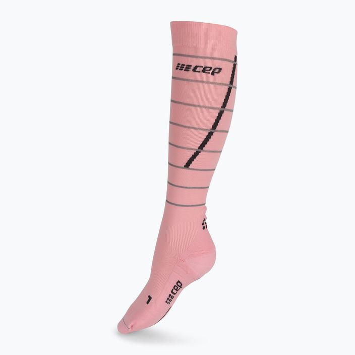CEP Reflective Pink Women's Compression Running Socks WP401Z 2
