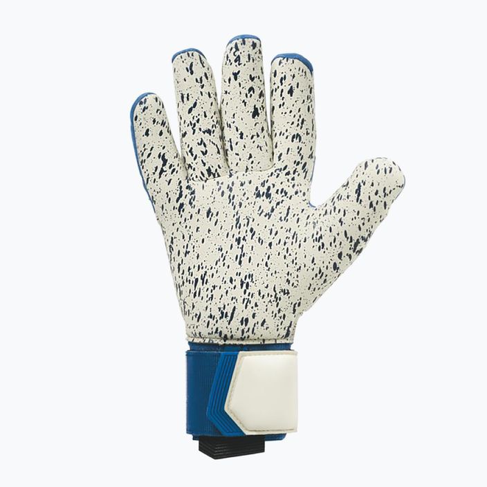 Uhlsport Hyperact Supergrip+ Finger Surround goalkeeper glove blue and white 101123101 5
