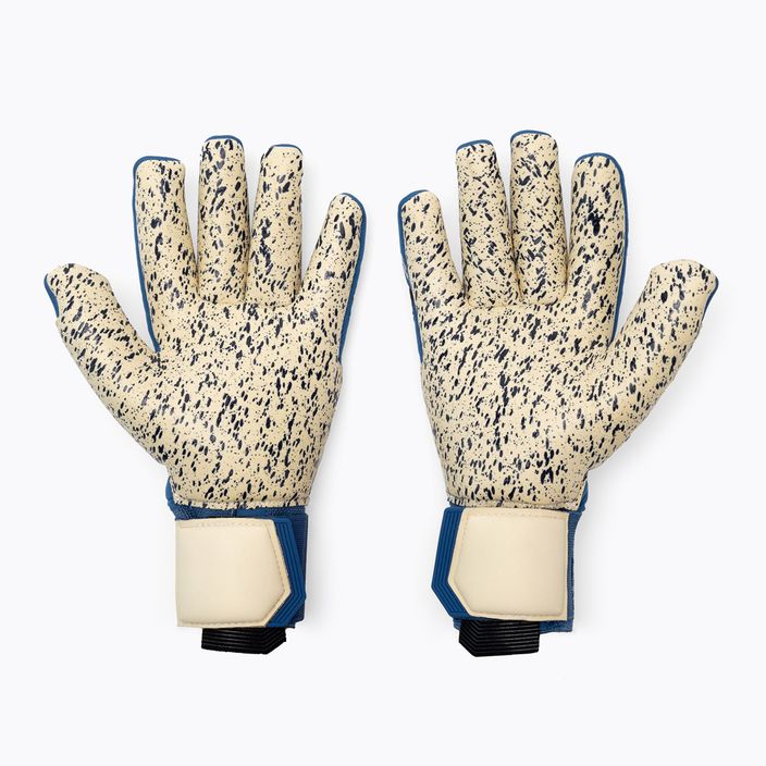 Uhlsport Hyperact Supergrip+ Finger Surround goalkeeper glove blue and white 101123101 2