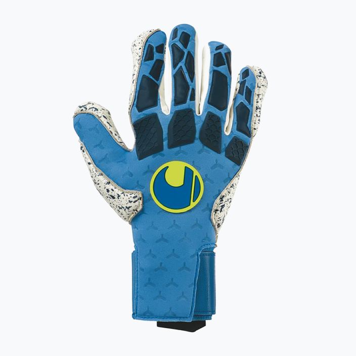 Uhlsport Hyperact Supergrip+ HN blue and white goalkeeper gloves 101123201 4