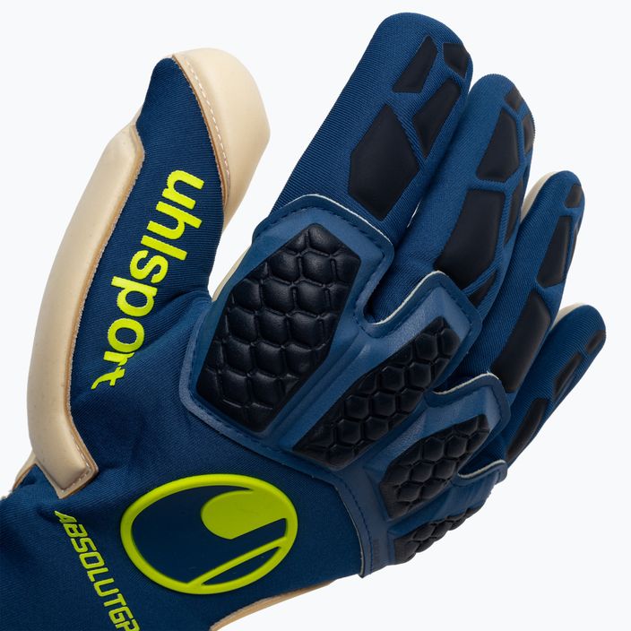 Uhlsport Hyperact Absolutgrip Reflex blue and white goalkeeper gloves 101123301 3
