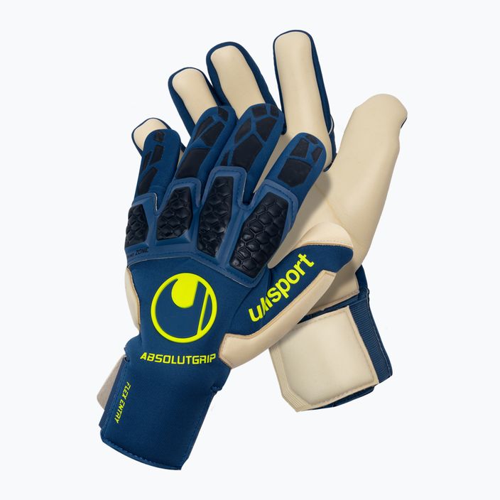 Uhlsport Hyperact Absolutgrip Reflex blue and white goalkeeper gloves 101123301 4