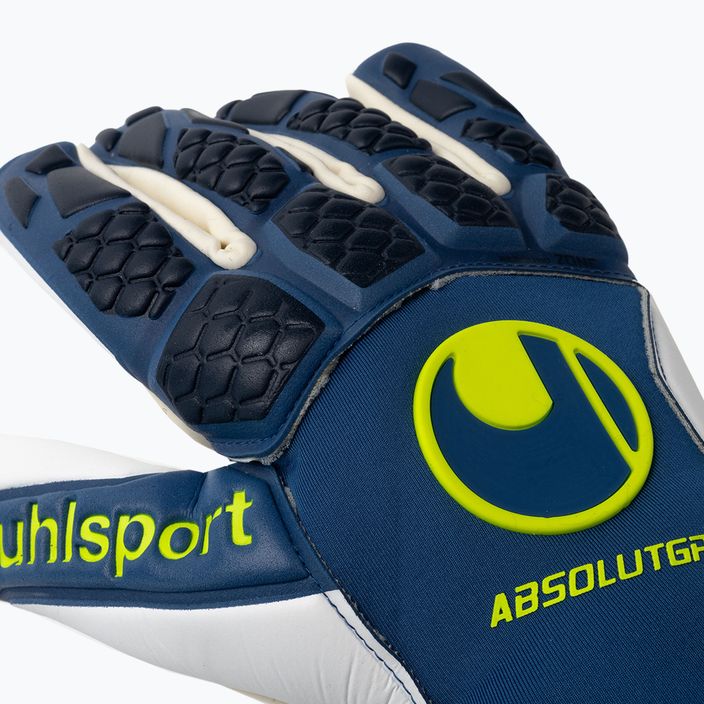 Uhlsport Hyperact Absolutgrip HN blue and white goalkeeper gloves 101123501 3