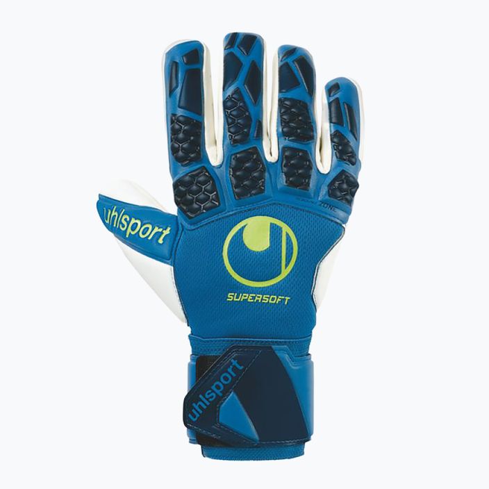 Children's goalkeeper gloves uhlsport Hyperact Supersoft HN blue and white 101123601 4