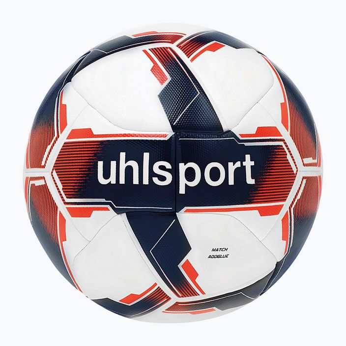 Football uhlsport Match Addglue white/navy/fluo red size 5 4