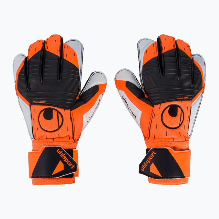 Uhlsport Soft Resist+ goalkeeper gloves orange and white 101127501