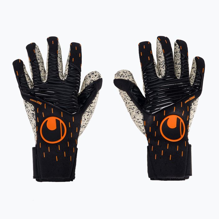 Uhlsport Speed Contact Supergrip+ Finger Surround goalkeeper gloves black and white 101126001