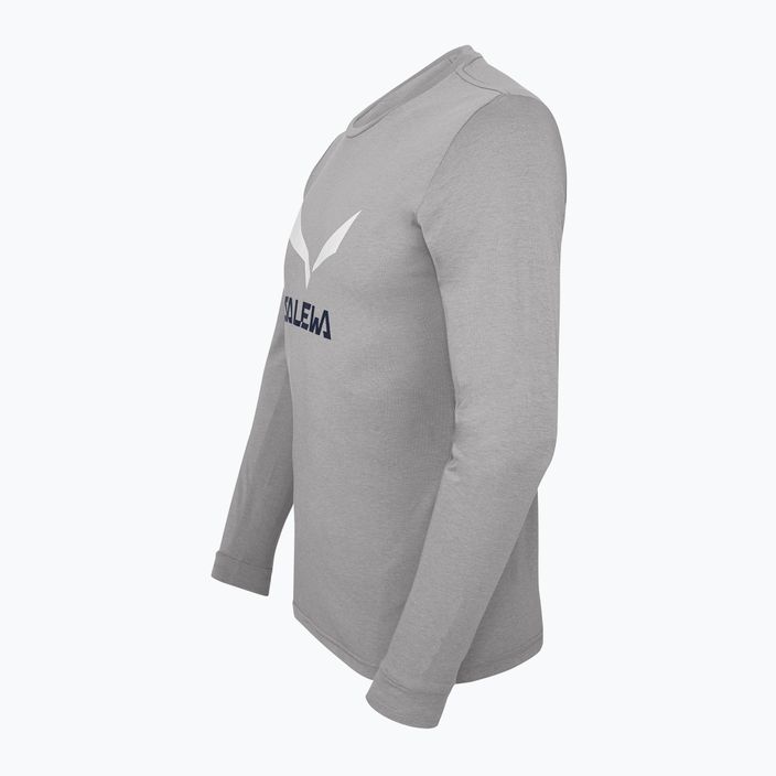 Men's Salewa Solidlogo Dry grey trekking shirt 00-0000027340 5