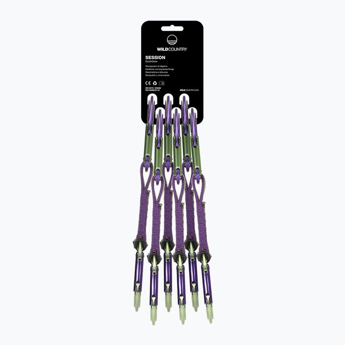 Wild Country Session Quickdraw 6x12 cm purple/green climbing express set