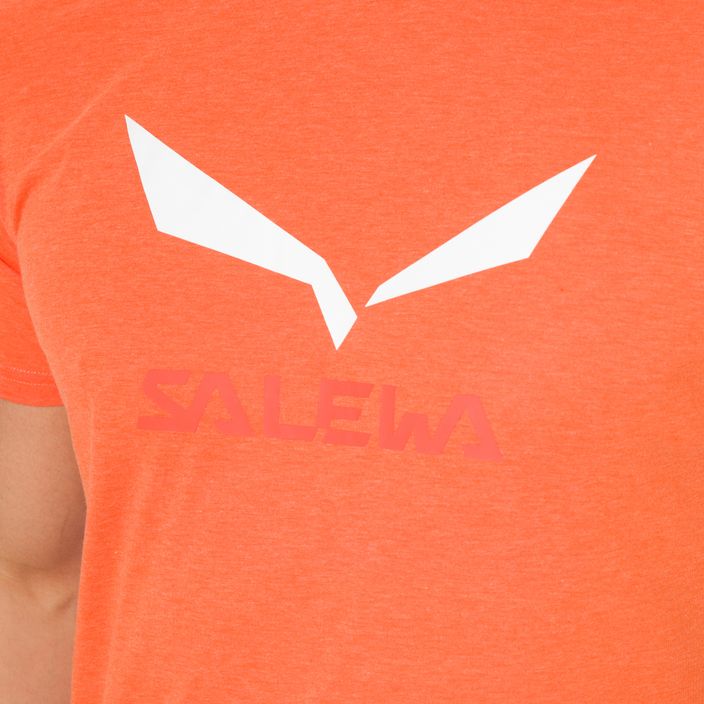 Men's Salewa Solidlogo Dry orange trekking shirt 00-0000027018 4