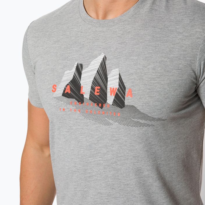 Salewa Lines Graphic Dry men's trekking shirt grey 00-0000028065 4