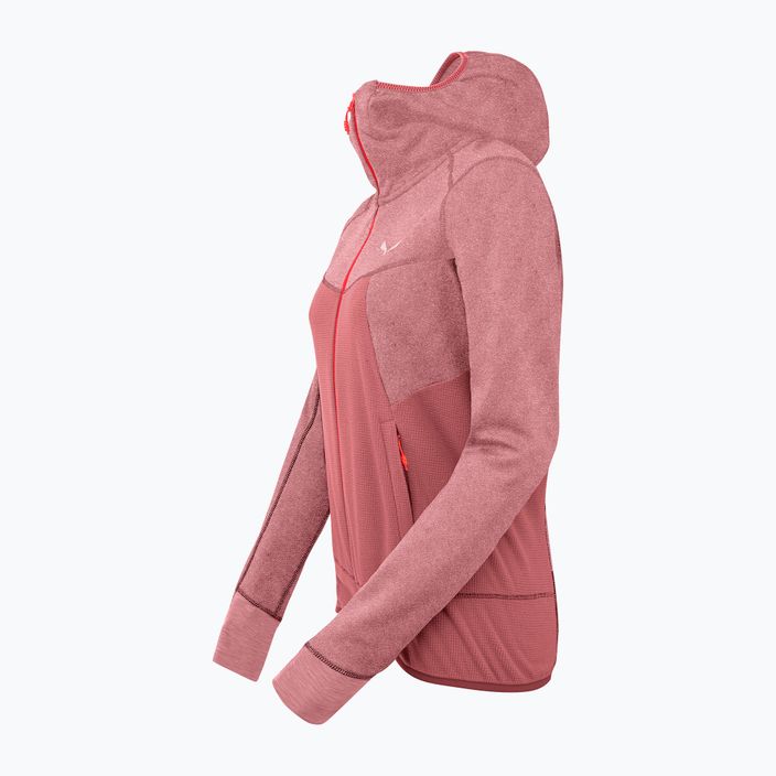 Salewa women's Puez Hybrid PL FZ Hoody fleece sweatshirt pink 00-0000027389 4