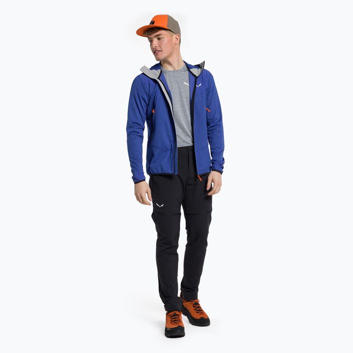 Men's Salewa Agner Hybrid PL/DST FZ Hoody fleece sweatshirt blue 00-0000027371 2