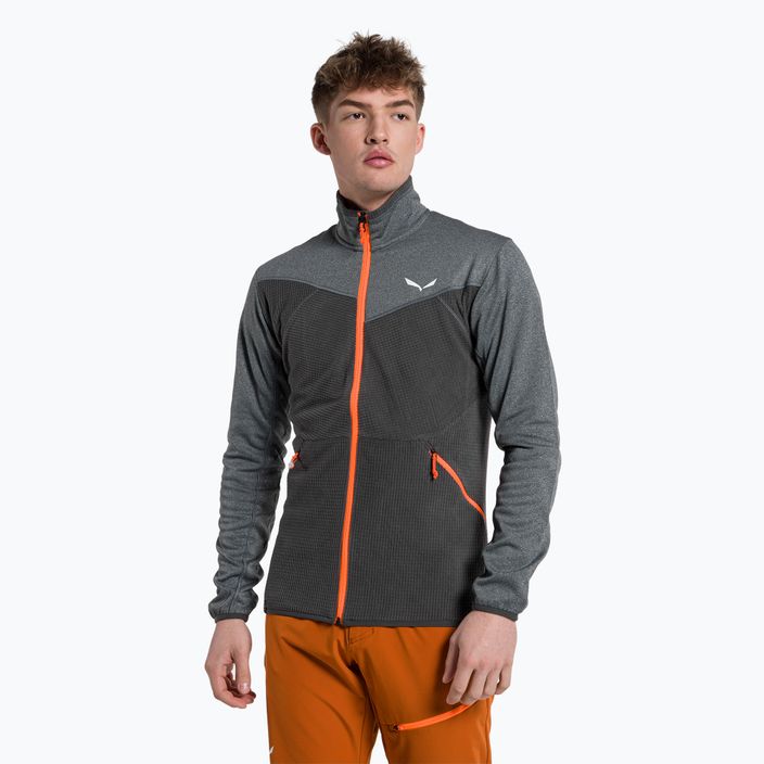 Men's Salewa Puez Hybrid PL FZ fleece sweatshirt grey 00-0000027388