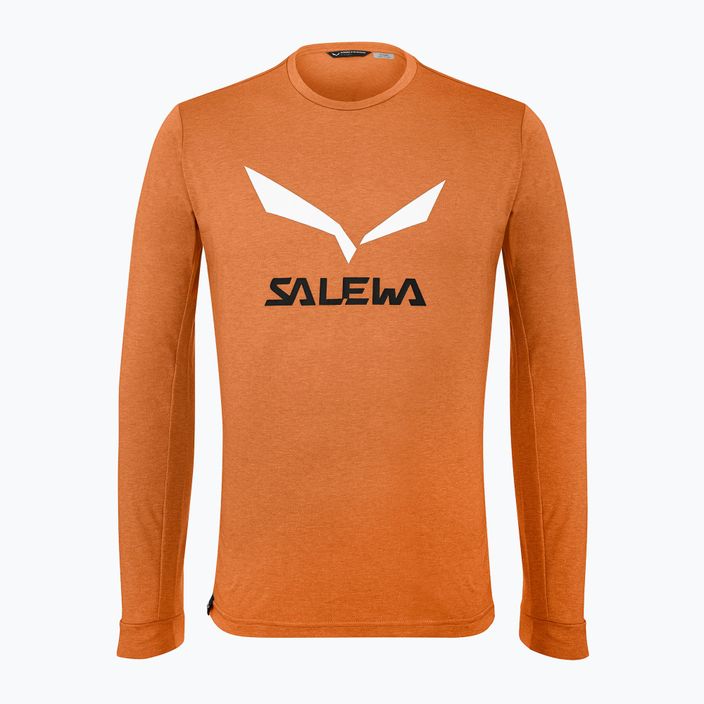 Men's Salewa Solidlogo Dry orange trekking shirt 00-0000027340 4