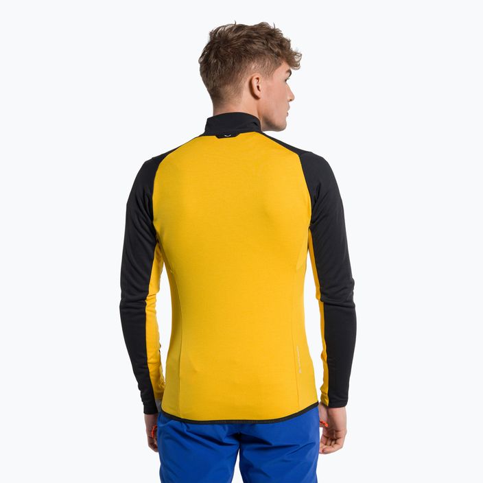 Men's Salewa Ortles AM fleece sweatshirt black/yellow 00-0000028178 3