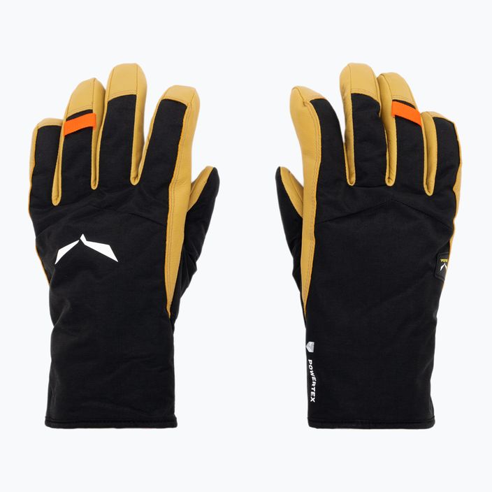 Salewa men's mountaineering gloves Ortles Ptx/Twr black/yellow 00-0000028531 3