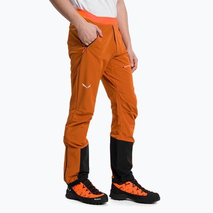 Salewa men's softshell trousers Sella DST Lights orange 00-0000028474