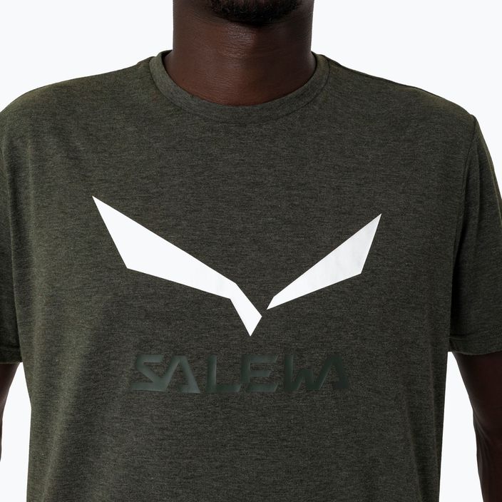Men's Salewa Solidlogo Dry dark green trekking shirt 00-0000027018 4