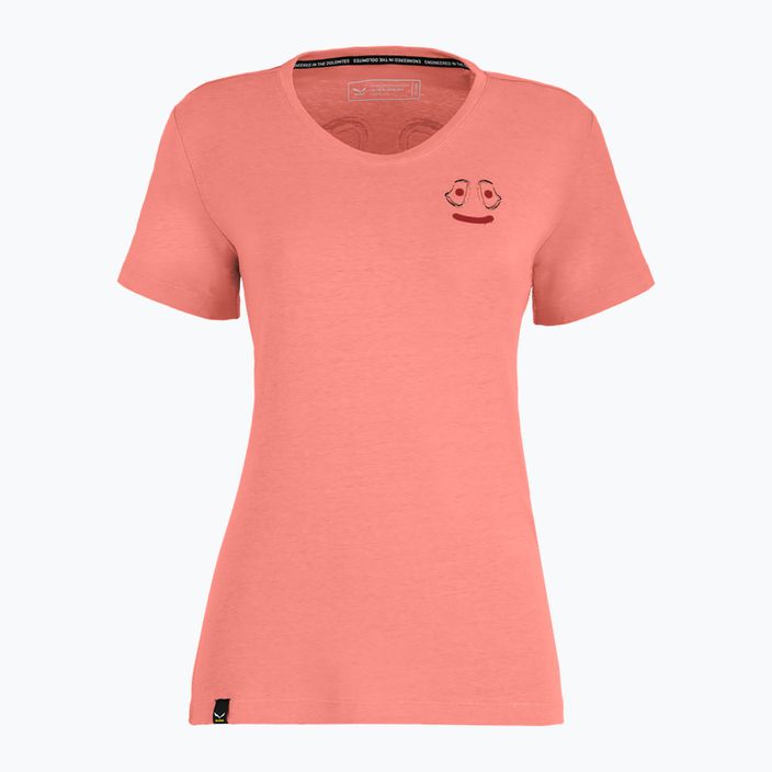 Salewa Lavaredo Hemp Print women's climbing T-shirt pink 00-0000028368 5