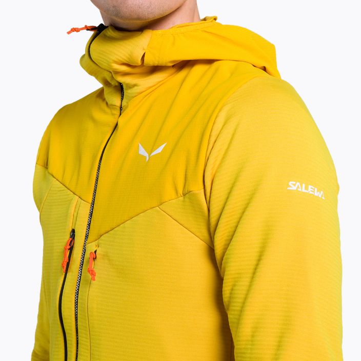 Salewa men's Agner Polarlite Hooded trekking sweatshirt yellow 00-0000028557 4