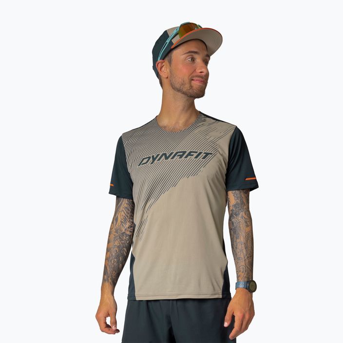 Men's DYNAFIT Alpine 2 rock khaki running shirt