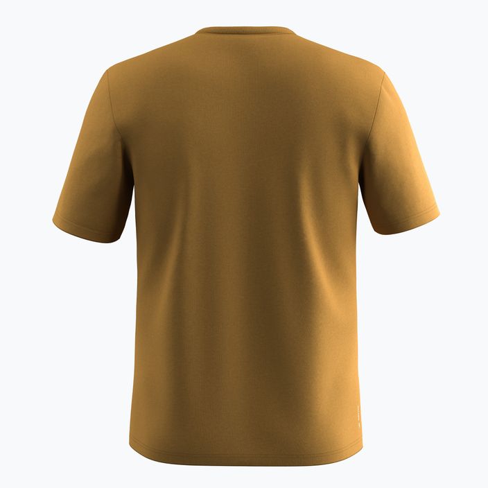 Men's Salewa Solidlogo Dry golden brown trekking shirt 2