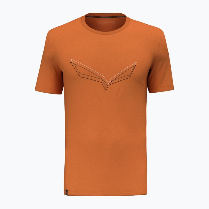 Men's Salewa Pure Eagle Frame Dry T-shirt burnt orange