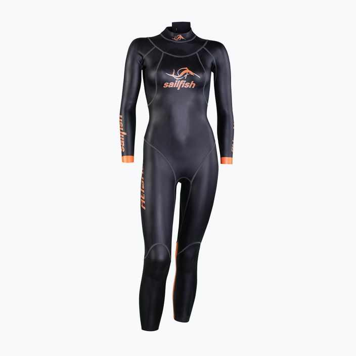 Women's triathlon wetsuit sailfish Atlantic 2 black/orange