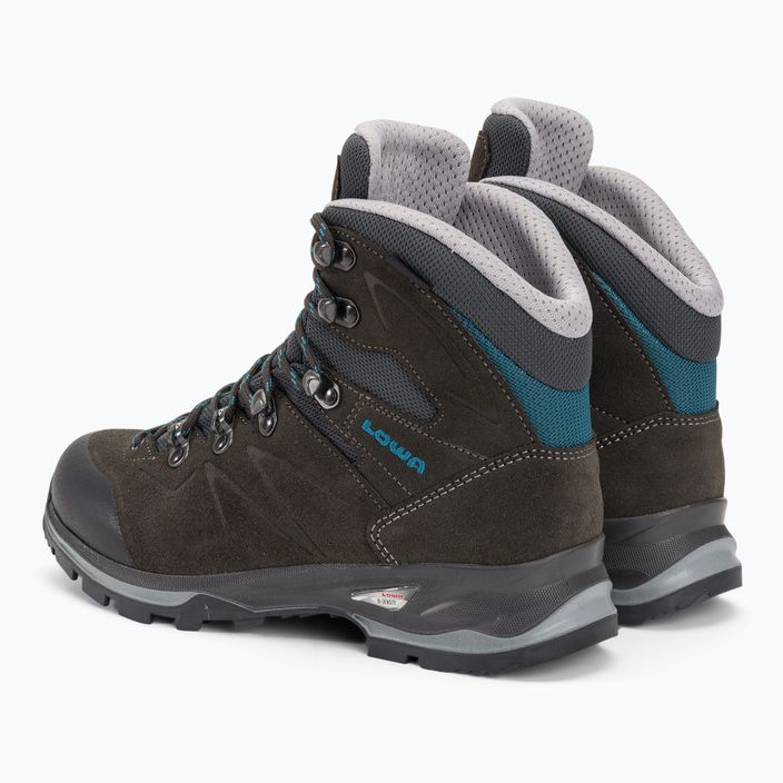 Women's trekking boots LOWA Badia GTX anthracite/blue 3